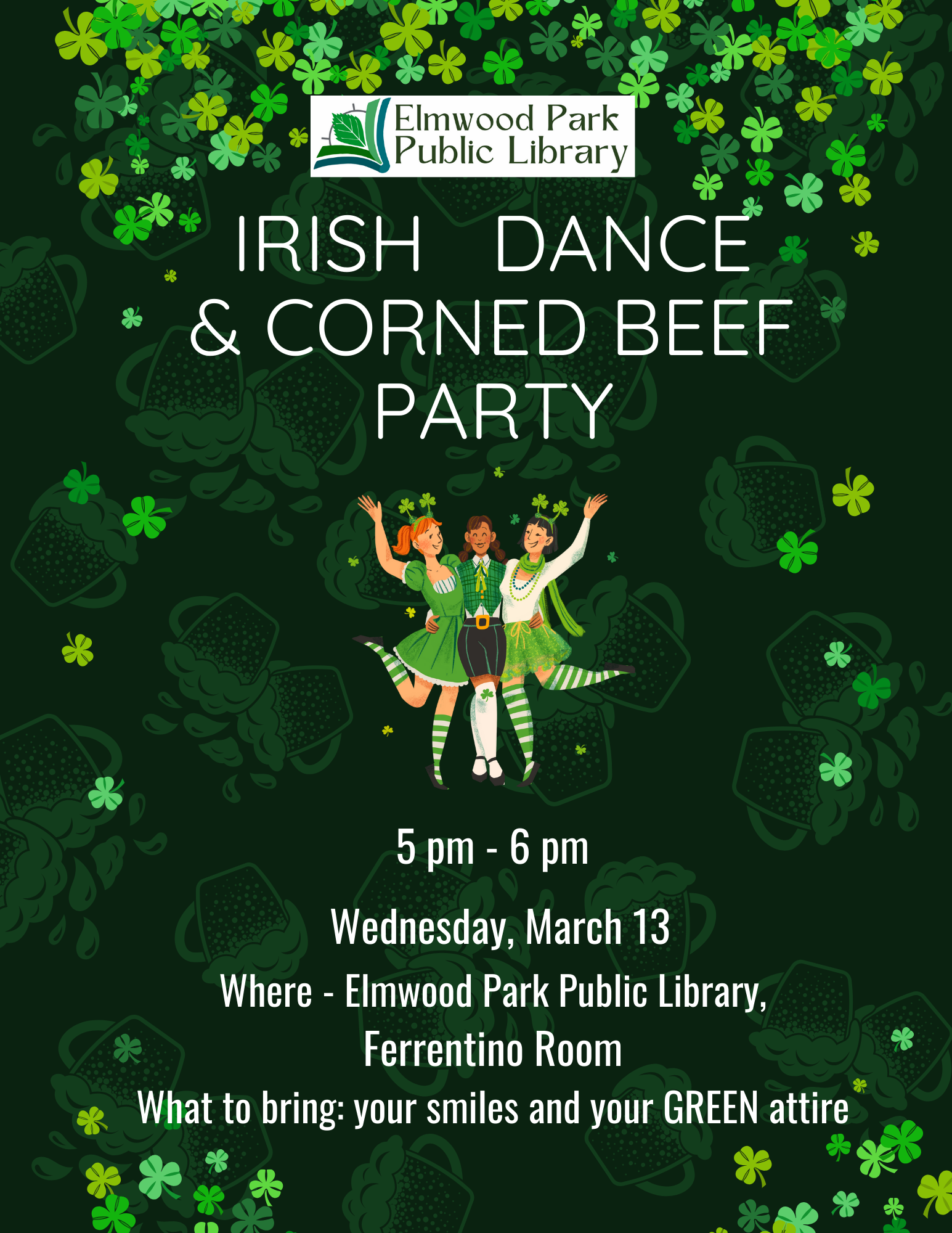 Irish Dance & Corned Beef Party Flyer