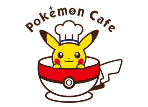 Pikachu is wearing a white chef hat and is poking out from a pokemon ball mug.