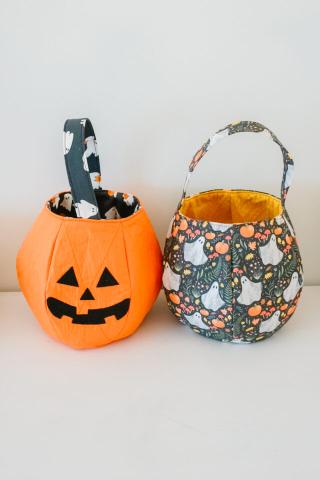 Photo of fabric trick-or-treat baskets